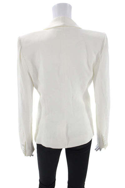 Rachel Zoe Womens One Button Long Sleeve Lined Blazer White Size 0