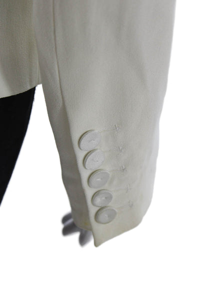 Rachel Zoe Womens One Button Long Sleeve Lined Blazer White Size 0