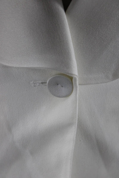 Rachel Zoe Womens One Button Long Sleeve Lined Blazer White Size 0