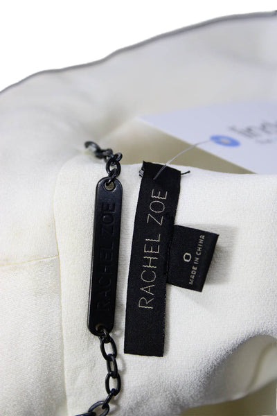 Rachel Zoe Womens One Button Long Sleeve Lined Blazer White Size 0
