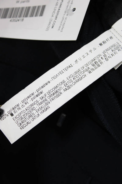 Zara Women Dress Pants Black Button Polyester Solid Fall Size XS