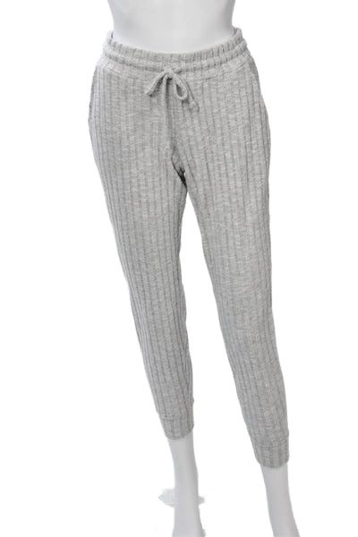 Chaser Womens Striped Gray Drawstring Jogger Sweatpants Size XS
