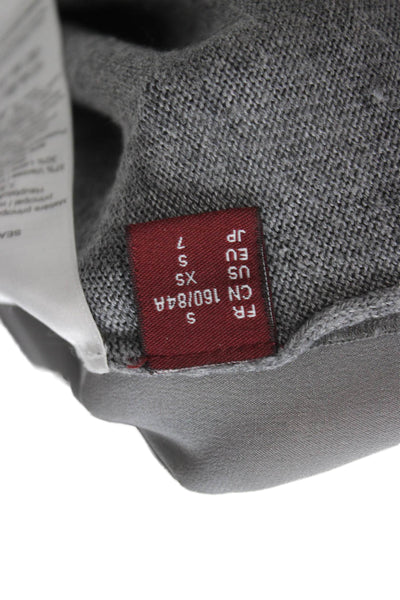 Comptoir Des Cotonniers Unisex Gray V-Neck Pullover Sweater Wool Blend Size XS