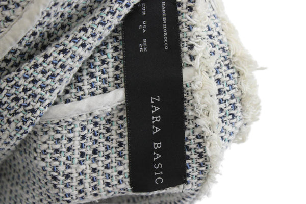 Zara Basic Women Gray Round Neck 3/4 Sleeve Blazer Size S