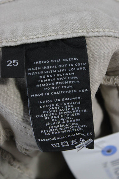 J Brand Women Ankle Jegging Beige Lyocell Cotton Button Size 25