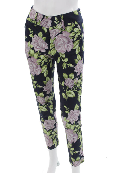 Rag & Bone Womens Ankle Cropped Floral Dark Blue Pants Size S