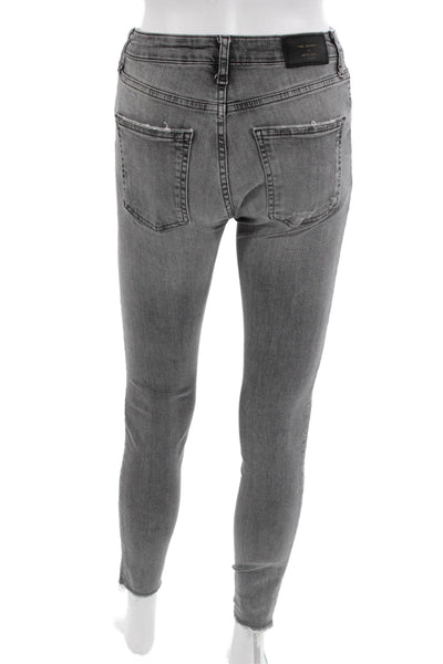 Zara Women Ankle Skinny Jeans Gray Size 4