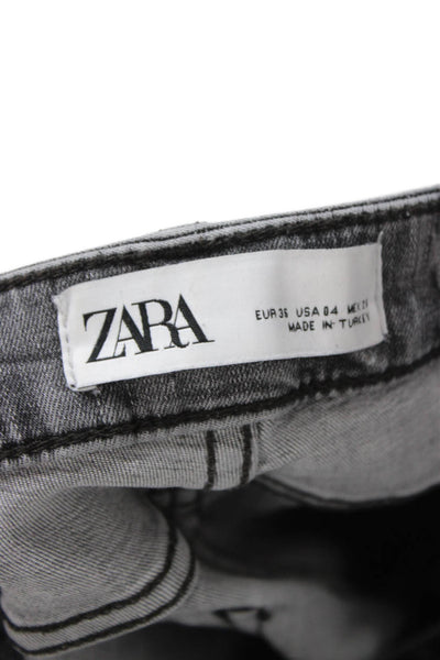 Zara Women Ankle Skinny Jeans Gray Size 4