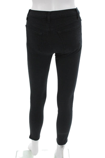 J Brand Womens Ankle Skinny Jeans Black Petite Size 24