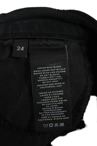 J Brand Womens Ankle Skinny Jeans Black Petite Size 24