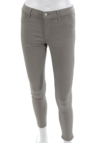 J Brand Women Ankle Jegging Pants Gray Mid Rise Size 25