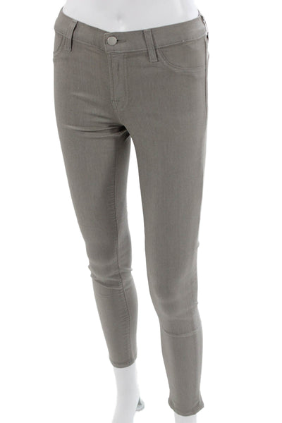 J Brand Women Ankle Jegging Pants Gray Mid Rise Size 25