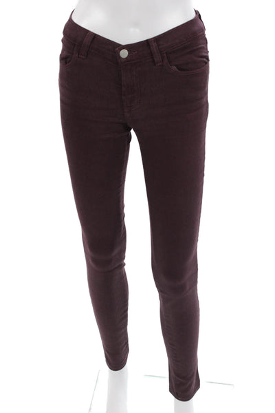 J Brand Women Skinny Ankle Jeans Brown Low Rise Size 25
