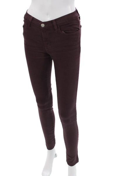 J Brand Women Skinny Ankle Jeans Brown Low Rise Size 25
