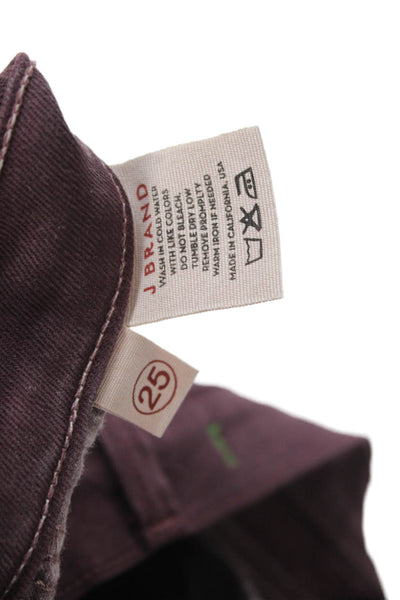J Brand Women Skinny Ankle Jeans Brown Low Rise Size 25