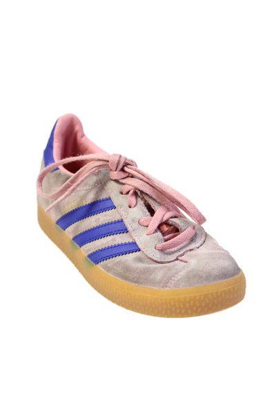Adidas Girls Lace Up Low Top Gazelle Sneakers Pink Size 1