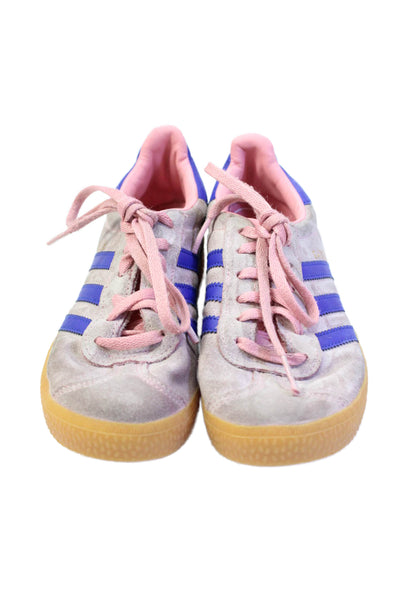 Adidas Girls Lace Up Low Top Gazelle Sneakers Pink Size 1