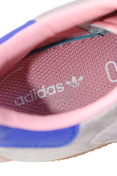 Adidas Girls Lace Up Low Top Gazelle Sneakers Pink Size 1