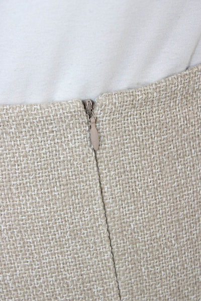Paule Ka Womens Beige Straight Pencil Short Wool Viscose Skirt Size 42