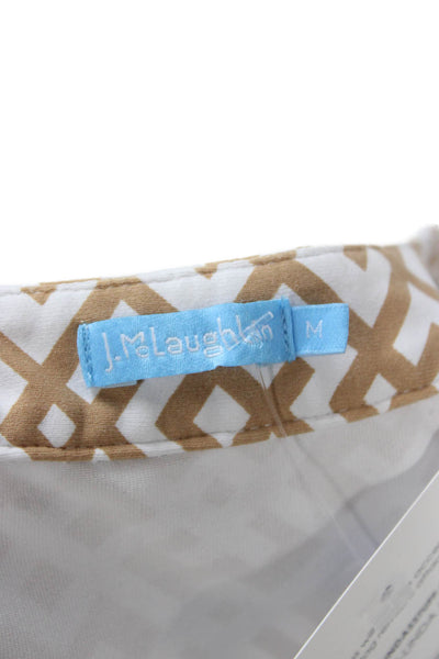 J. Mclaughlin Womens Sheath Dress Beige Aztec Sleeveless Size M
