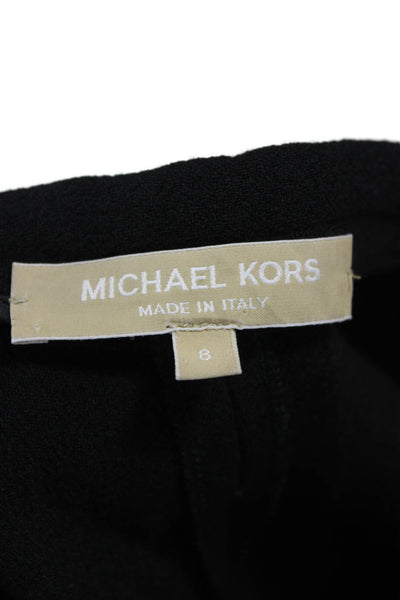 Michael Kors Womens Ankle Dress Pants Black Virgin Wool Size 8