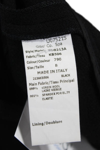 Michael Kors Womens Ankle Dress Pants Black Virgin Wool Size 8