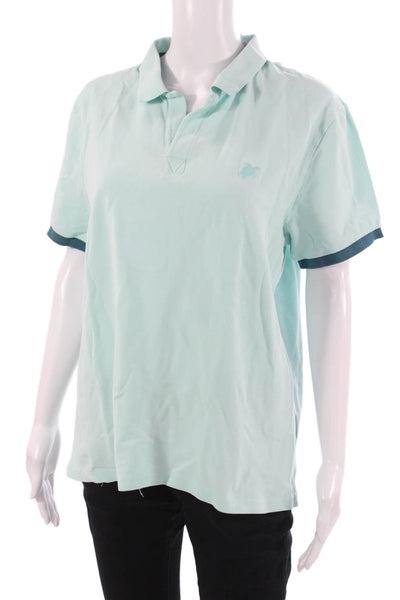 Vilebrequin Mens Light Blue Cotton Collared Polo Short Sleeve Size L