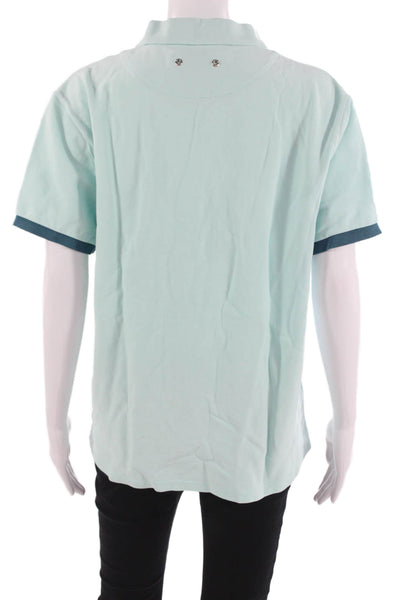 Vilebrequin Mens Light Blue Cotton Collared Polo Short Sleeve Size L