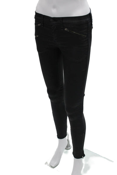 Rag & Bone Jean Women Ankle Skinny Black Jeans Size 25