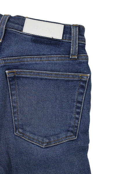 Re/Done Women Blue High Rise Skinny Jeans Cotton Button Size 23