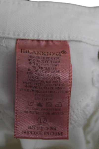 Blank NYC Childrens Girls Spray On Skinny Leg Jeans White Size 12