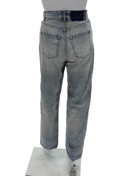 Ksubi Womens Boyfriend Mom Jeans Light Blue High Rise Inseam 32 Size 24