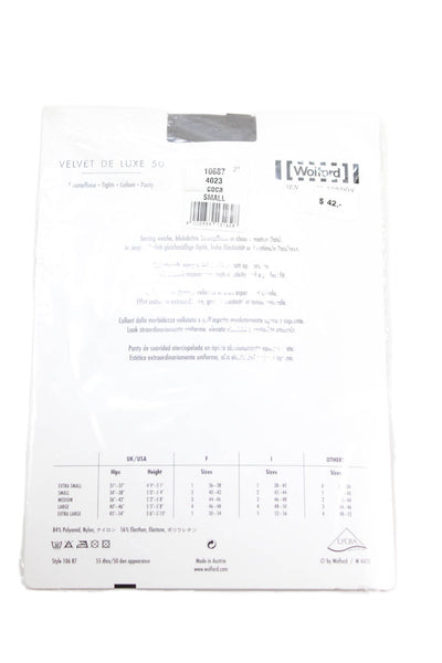 Wolford Women Brown Graphic Print Polyamid Leggings Size S