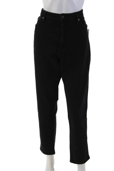 Lauren Ralph Lauren Women Plus Ankle Cropped Black High Rise Jeans Size 16