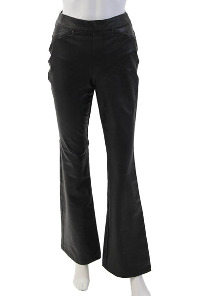 Spanx Womens Dress Pants Black Zip Petite Size S