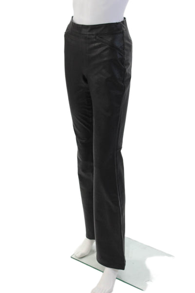 Spanx Womens Dress Pants Black Zip Petite Size S