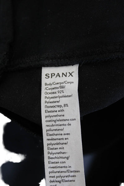 Spanx Womens Dress Pants Black Zip Petite Size S