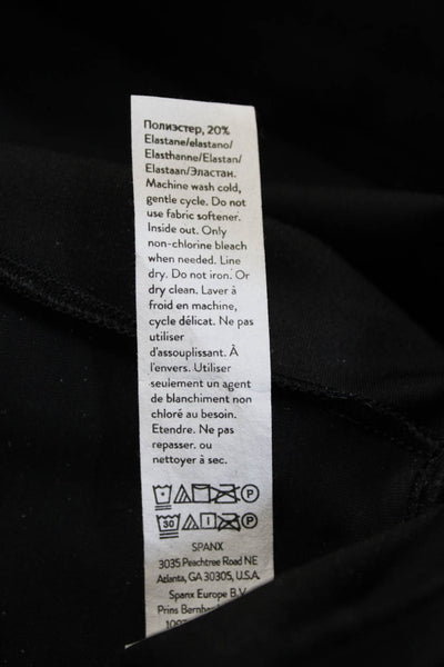 Spanx Womens Dress Pants Black Zip Petite Size S