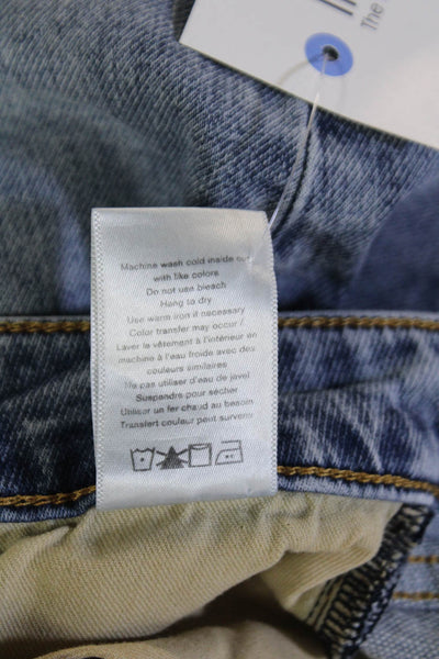 Rag & Bone Womens Cropped Boyfriend Jeans Light Blue Mid Rise 28 Inseam Size 27
