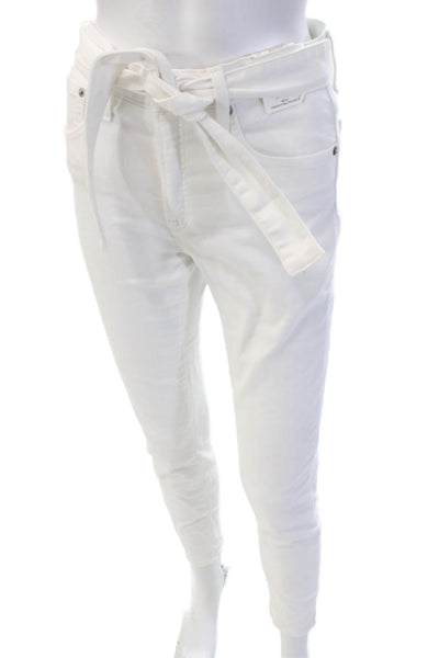 J Crew Women White Paperbag Ankle Pants High Rise Size 27
