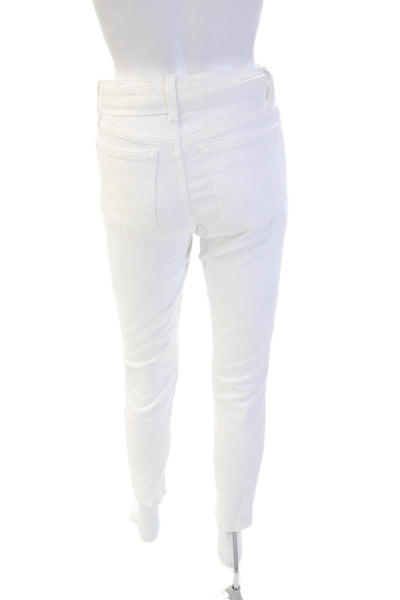 J Crew Women White Paperbag Ankle Pants High Rise Size 27