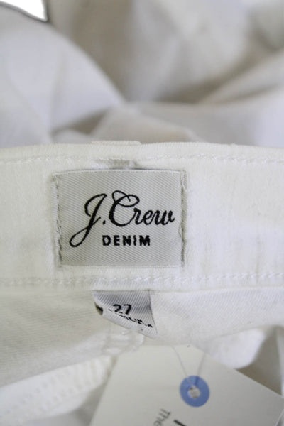 J Crew Women White Paperbag Ankle Pants High Rise Size 27