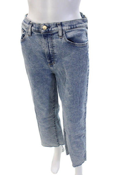 Joes Jeans Unisex Blue Cropped Straight Mid Rise Jeans Size 28