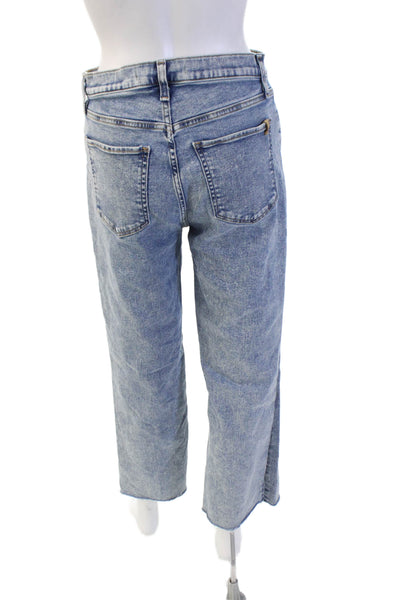 Joes Jeans Unisex Blue Cropped Straight Mid Rise Jeans Size 28