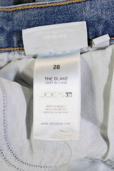 Joes Jeans Unisex Blue Cropped Straight Mid Rise Jeans Size 28