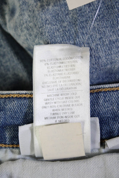 Joes Jeans Unisex Blue Cropped Straight Mid Rise Jeans Size 28