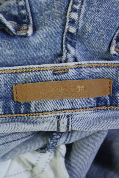 Joes Jeans Unisex Blue Cropped Straight Mid Rise Jeans Size 28