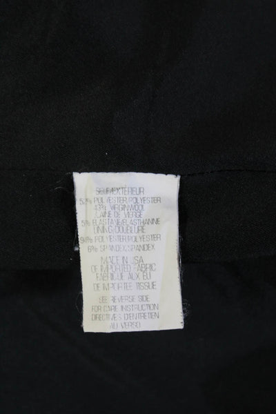 Theory Womens Open Front Long Sleeve Lined Blazer Solid Black Size 4
