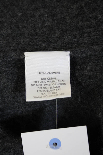 Leallo Unisex Dark Gray 100% Cashmere Pullover Sweater Crew Neck Size XS