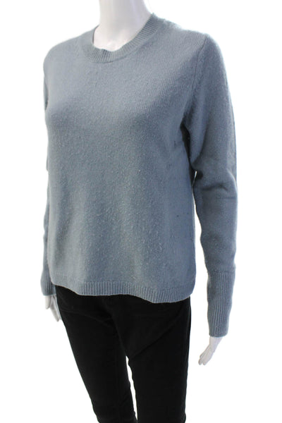 Vince Unisex Light Blue Pullover Sweater Wool Cashmere Blend Size S